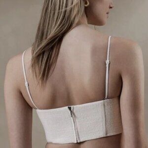 Banana Republic - Ivory Cropped Tank Top Minimal Strap Top – Size 2